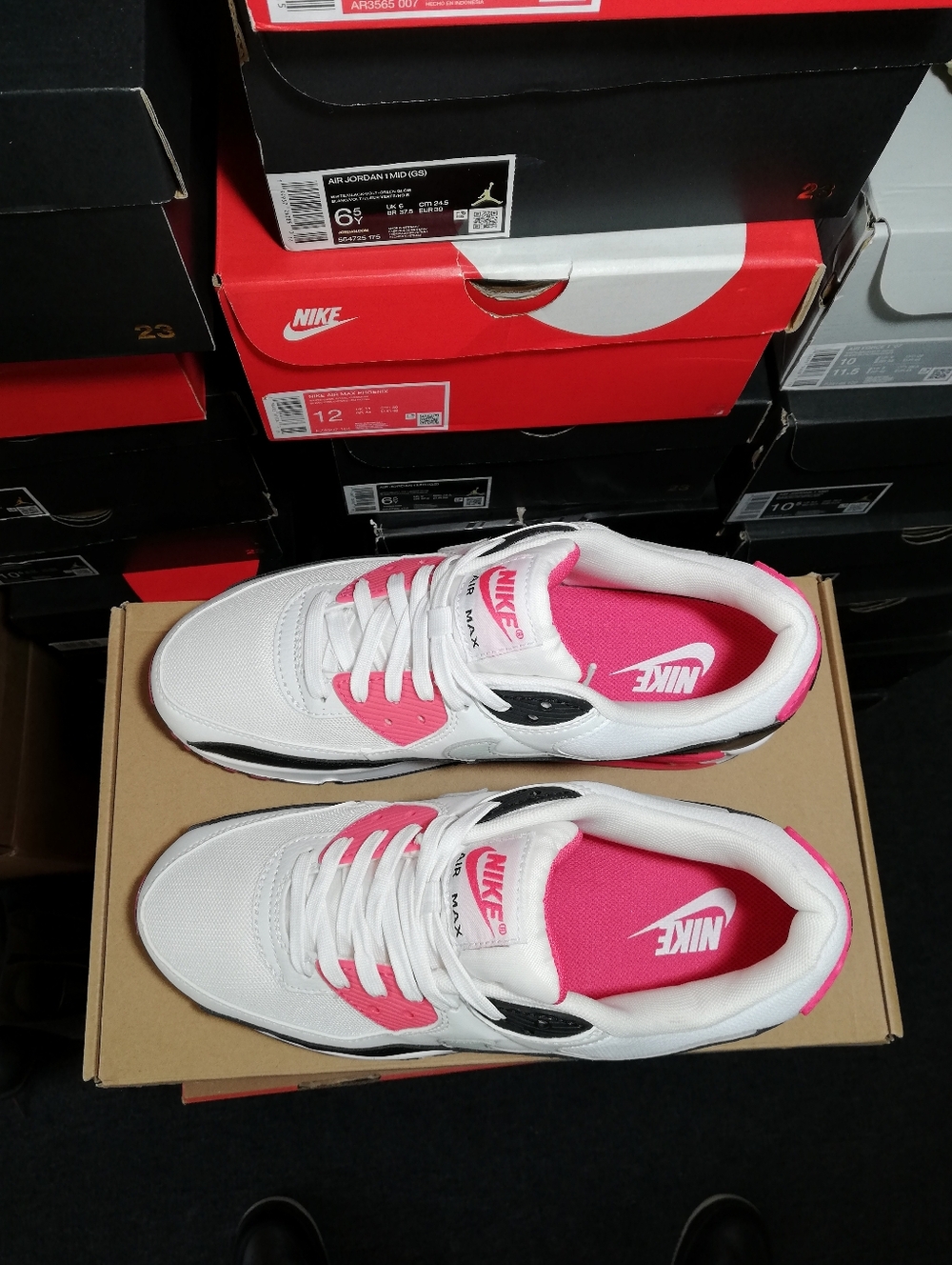 NIKE AIR MAX 90S "INFRARED" WOMEN'S US SIZE 8.5 BRAND NEW IN BOX - Picture 4 of 15